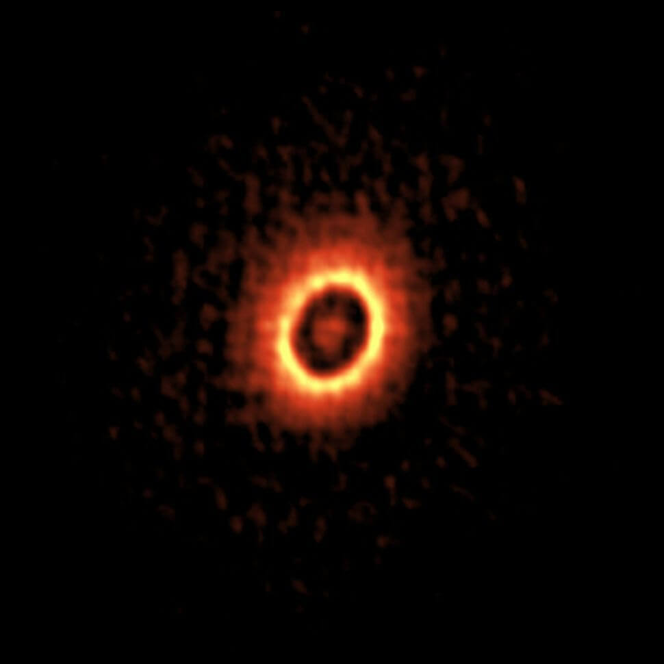 Signs of planet formation are found around the young star