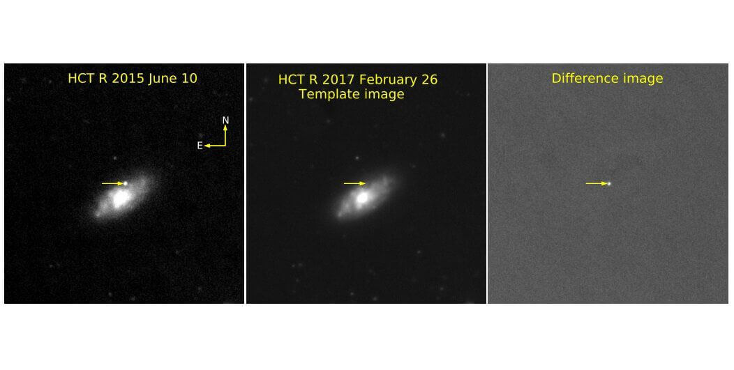 Type Ib supernova that flared up in the galaxy NGC 4080