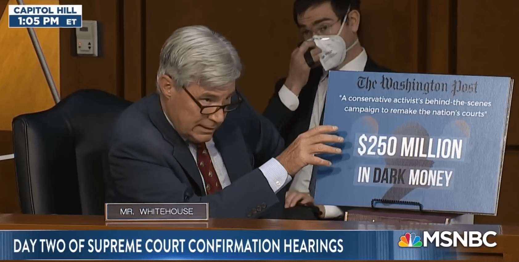 Sen. Whitehouse gives eyeopening presentation during Barrett hearing on dark money's influence on Supreme Court nominations